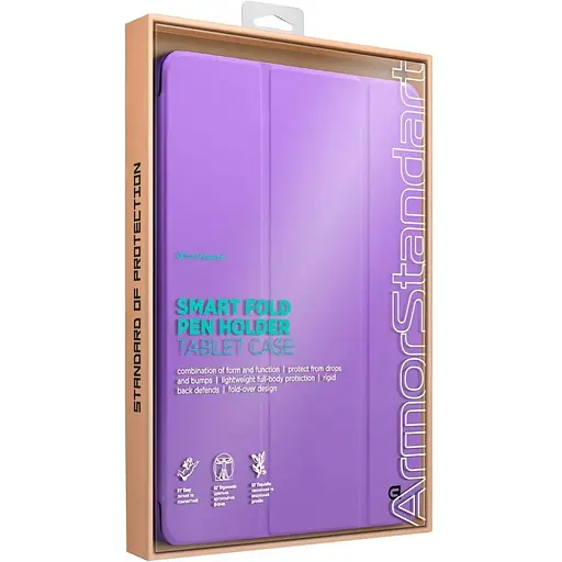 Чохол книжка ArmorStandart Smart Fold Pen для Apple iPad 11 2025 (A16)/10.9 2024/2022 Light Purple (ARM74949) [133700] - фото 4