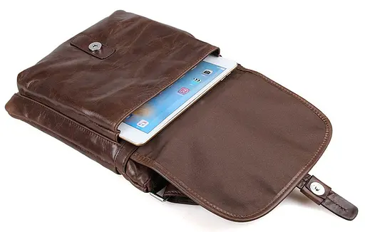 Чоловіча шкіряна сумка Vintage 25х27х6 см sum0012451 - фото 5