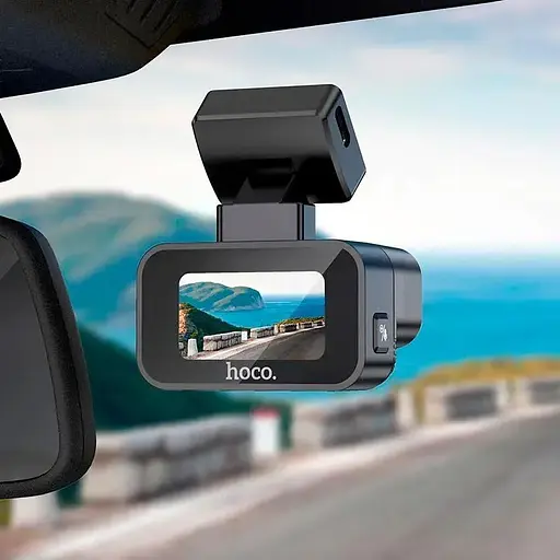 Автомобильный видеорегистратор Hoco DV10 Mini Screen Dashcam Black (6942007638630) [140703] - фото 7