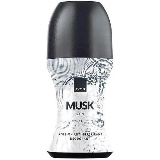 Дезодорант-антиперспірант з кульковим аплікатором Avon Musk Rain 50 мл (494693399) - фото 1
