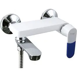 F3234 Змішувач для ванни литий поворотний короткий гусак білий/хром Ø35 Frap 1/10 Білий - фото 2