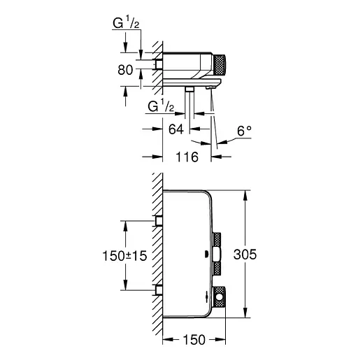 Термостат для ванни Grohe Grohtherm Smartcontrol 34718000 Хром - фото 3