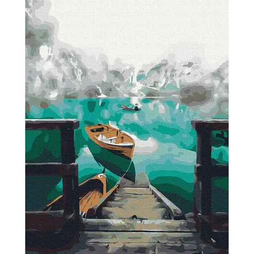 Картина по номерам на підрамнику Brushme Пейзаж в тумані - фото 1