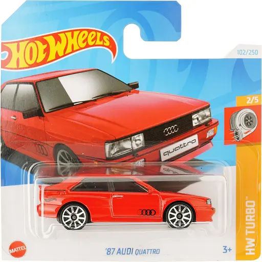 Базовая машинка Hot Wheels HW Turbo '87 Audi Quattro красная (5785)  - фото 1