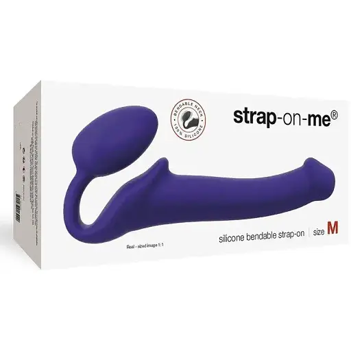 Безремневий страпон Strap-On-Me Violet M повністю регульований діаметр 3.3 см - фото 5