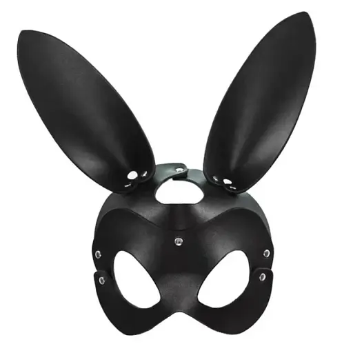 Маска для рольових ігор I’MCUM Bunny Екошкіра Чорна (IM-SM230_bunny)