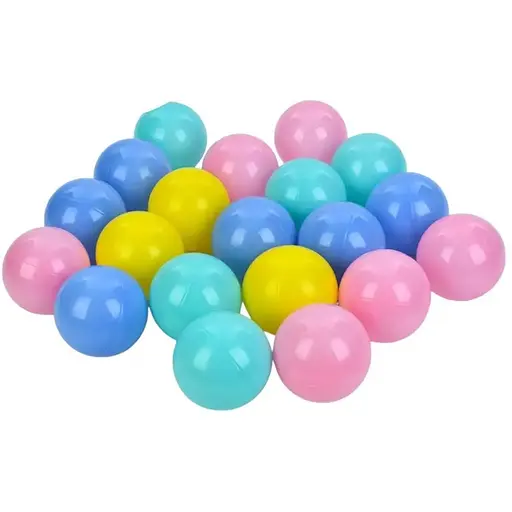 Шарики для сухого бассейна MR 1412, 20 шт. 7 см в сетке разноцветные
