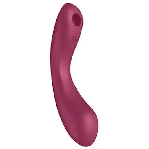 Вакуумний стимулятор клітора з вібрацією Satisfyer Curvy Trinity 1 бордовий