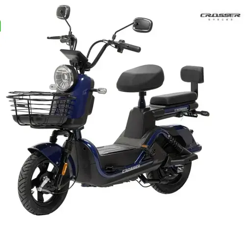 Електроскутер Двомісний Crosser CR2 (800W, 60V, 24Ah, графенові АБК) Синій - фото 1