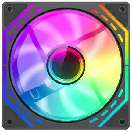 Вентилятор 120 мм GameMax FN12A-S2I чорний 120х120х25 мм ARGB підсвічування 800-1600 об/хв до 31.21 дБ 4-pin (PWM)/3-pin - фото 1