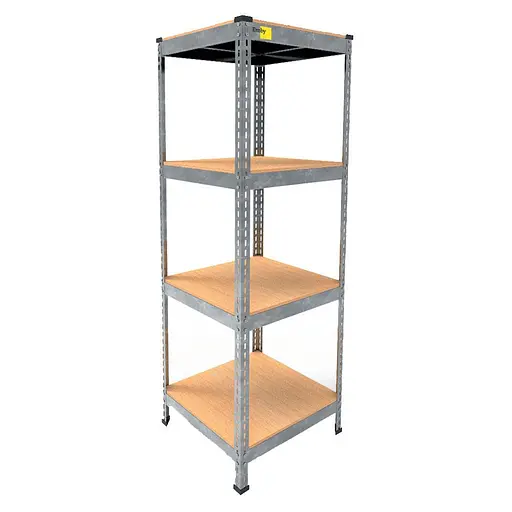 Металевий стелаж Emby Light Series (розмір 1500х450x450мм) 4 полиці ДСП до 100кг Оцинкований