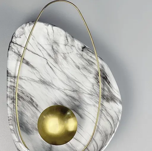 Бра Vele Luce з імітацією мармуру в білому кольорі Арт. W 1834 WT Line F - фото 5