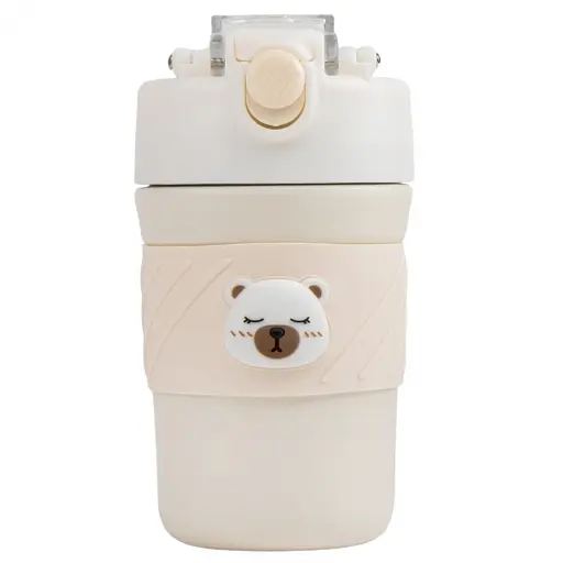 Термос Elisey Cute bear 2 білий з бежевим (9185-007) 420 мл       - фото 1