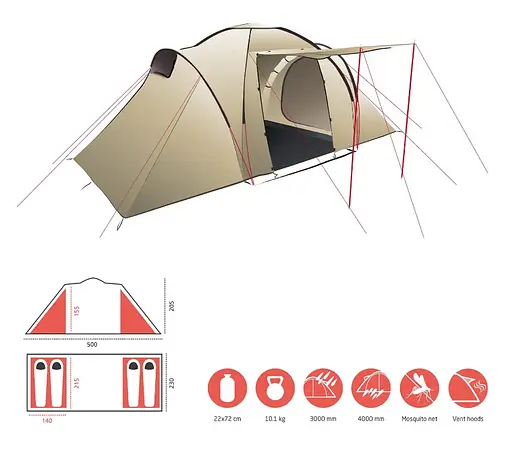 Намет Grand Canyon Atlanta 4 Mojave Desert (330031) (DAS302048) - фото 3