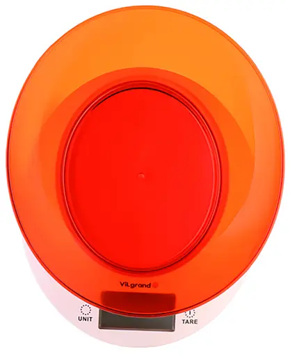 Ваги кухонні електронні з чашею до 5 кг VKS-533С, ViLgrand Червоний 87464 - фото 7