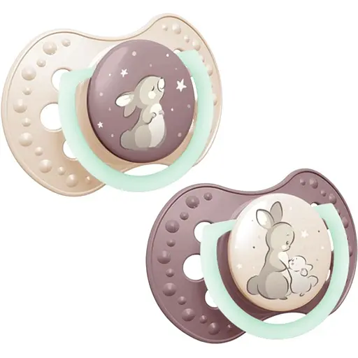 Пустушка силіконова динамічна LOVI Night&Day Girl 0-6 місяців 2 шт. (22/913_newgirl) - фото 1