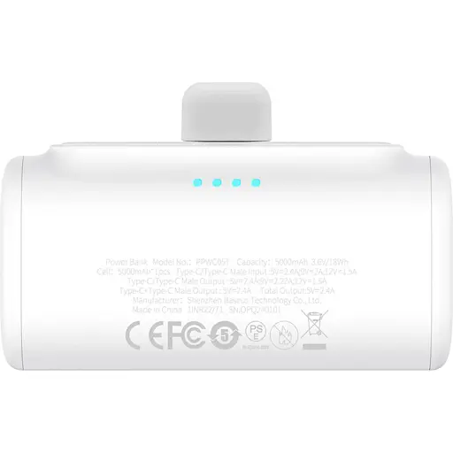 Внешний аккумулятор Baseus Compact Type-C Edition 5000mAh 20W White (P10068306213-00) [132859] - фото 5