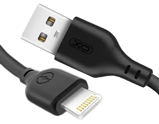Кабель эластичный XO NB103 USB - Lightning 2 метра черный - фото 1