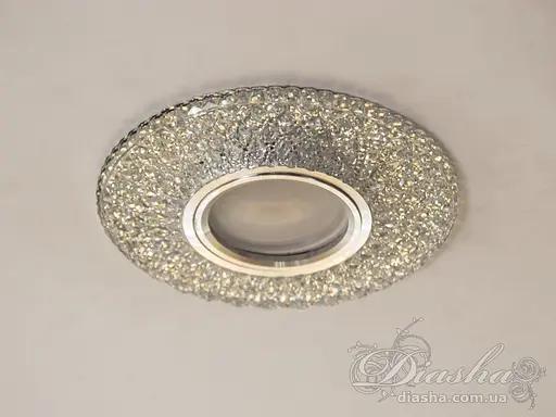 Кришталевий, точковий світильник із вбудованим світлодіодним підсвіч. - фото 2