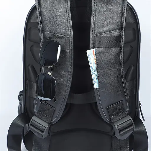 Мужской кожаный рюкзак John McDee 44х32х17 см sum0028450 - фото 3