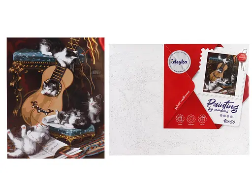 Набор для росписи по номерам Пушистые музыканты, 40x50 см, КНО4478