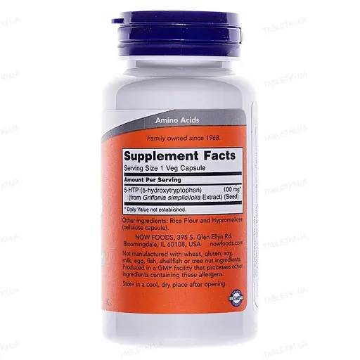 5-HTP Now Foods 100 мг у капсулах №60 - фото 3