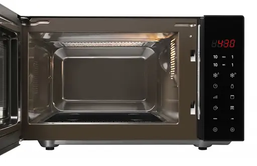 Микроволновая печь Hansa 20л электронное управление 700Вт черный гриль - фото 3