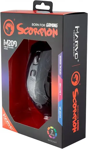 Мышь Marvo M209 LED USB Black (M209) - фото 5