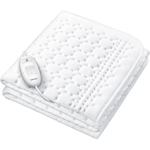 Электропростынь Beurer от сети 130х75 см 50 Вт 3 режима флис белый