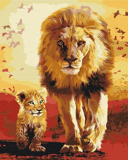 Картина за номерами на підрамнику Brushme Прогулянка по савані