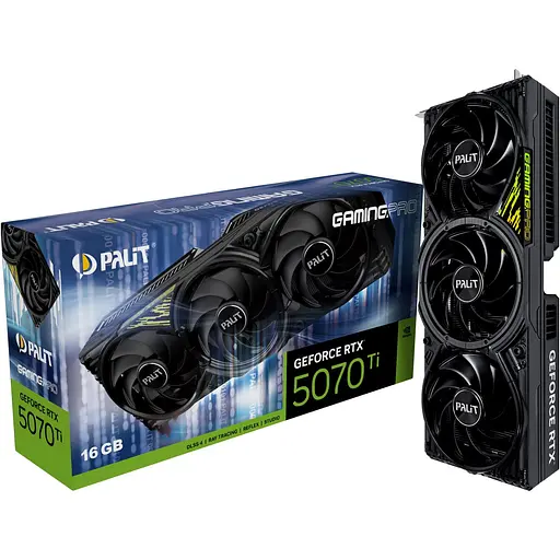 Відеокарта Palit GeForce RTX 5070 Ti GamingPro V1 (NE7507T019T2-GB2031Y) EU [152333]
