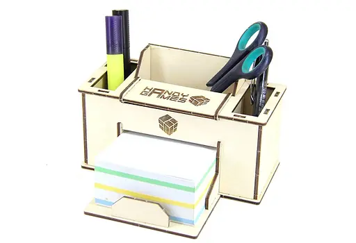 Дерев'яний конструктор "Настільний органайзер" 16 деталей - фото 4