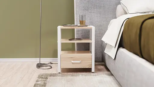 Тумба универсальная Вивьен 1/1 50x41x40 ДСП белый Дуб Сан-Марино 16мм FRD-104146 - фото 5