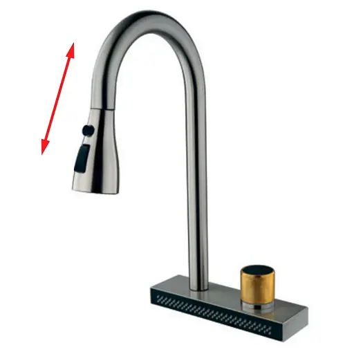 Смеситель для кухни Mixxus "Водопад" FOL-014 MI6341 Графит - фото 1