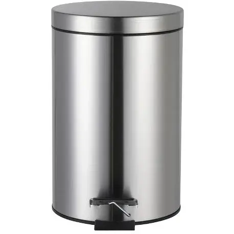 Відро для сміття Zerix Solo-TC0205 SS Color з плавним закриттям кругле 5 л нержавійка (ZX5888)  - фото 1