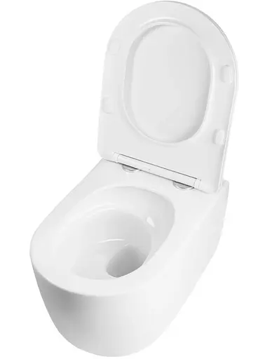 Подвесной унитаз Rea Eddy N Tornado Rimless white REA-C6560, Белый - фото 4