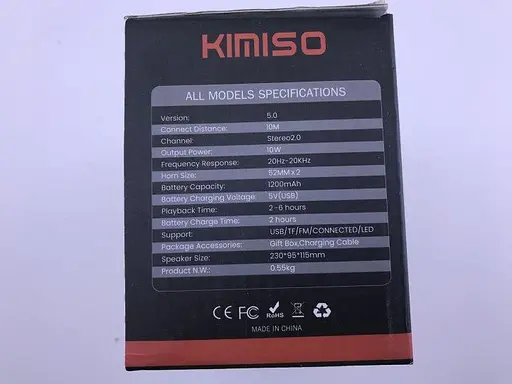 Портативна Bluetooth колонка Kimiso KMS-138 бездротова колонка з радіоприємником фм бумбокс - фото 6
