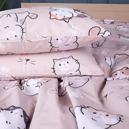 Комплект постельного белья MirSon Бязь 17-0665 Cream Kittens 2 x 160 x 220 см кремовый (2200010065473) - фото 4