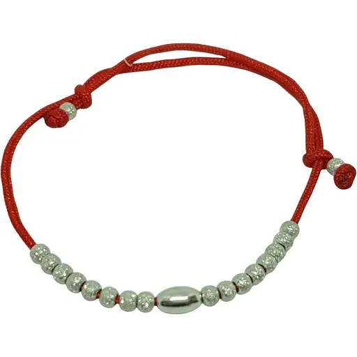 Браслет з текстилю Qvaliz з срібними вставками. 90501244