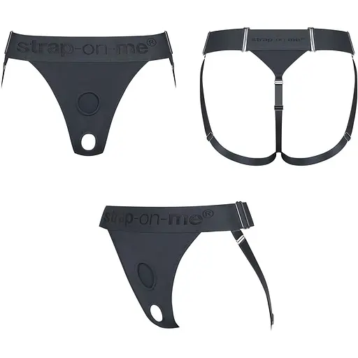Трусики для страпона Strap-On-Me Harnais Lingerie Unique - One Size - Grey - фото 2
