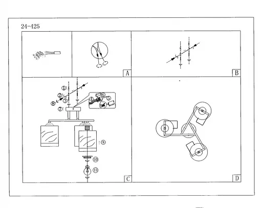 Люстра стельова Brille E27 40W BK (LK-688C/3) - фото 8