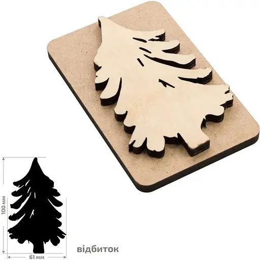 Штамп для вибійки Rosa Talent №6 Зима 6x10см - фото 1