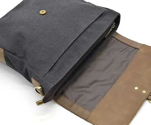 Кожаная мужская сумка через плечо TARWA 30х32х7.5 см sum0025868 - фото 6