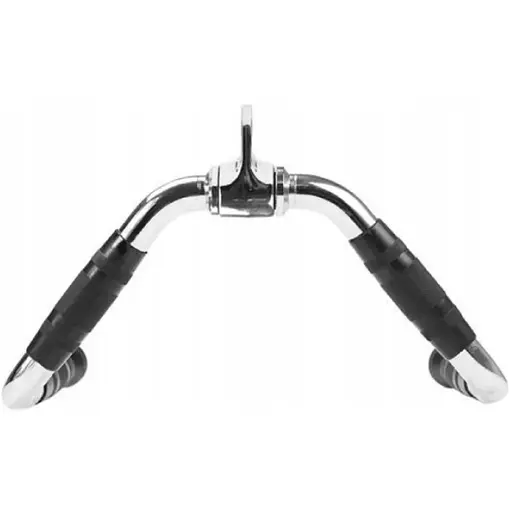 Ручка для тяги York Fitness багатофункціональна з гумовими рукоятками, хром - фото 8