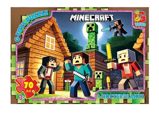 Пазлы G-Toys Minecraft, 70 элементов, MC799