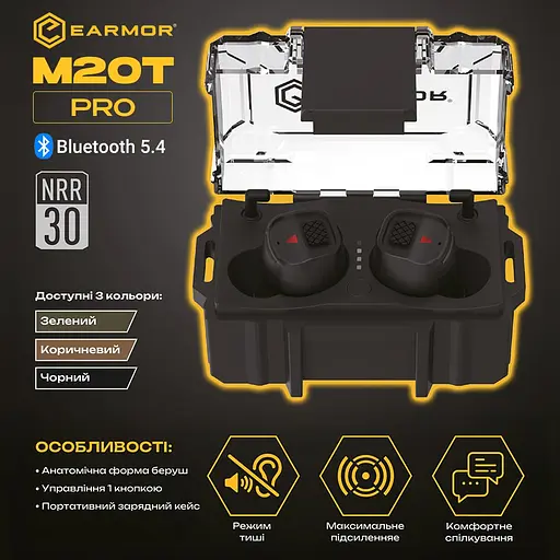 Активні захисні навушники (беруші) Earmor M20T PRO Foliage Green з Bluetooth 5.4 (96-00108) - фото 4