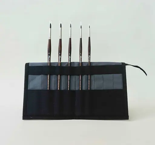 Набор кистей для масла Raphael Textura, круглые, 5 шт, в пенале - фото 4