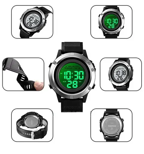 Спортивний наручний годинник Skmei 1518 (Чорний) - фото 7