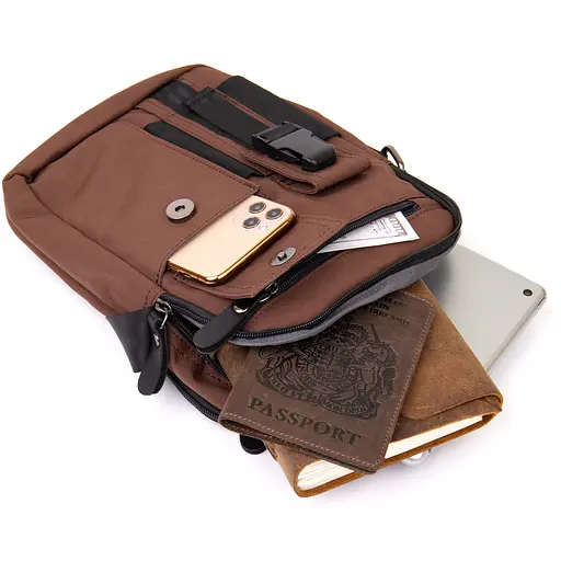 Чоловіча сумка на два відділення  Vintage  21х27х4 см sum0015031 - фото 6