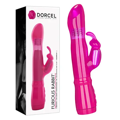 Вібратор-кролик Dorcel Furious 23.5 см рожевий - фото 4